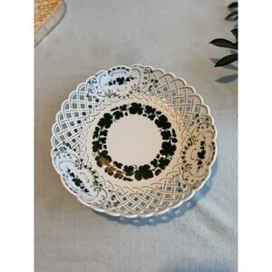 Meissen Pierced Bowl Vine Pattern ivy grape leaves pattern